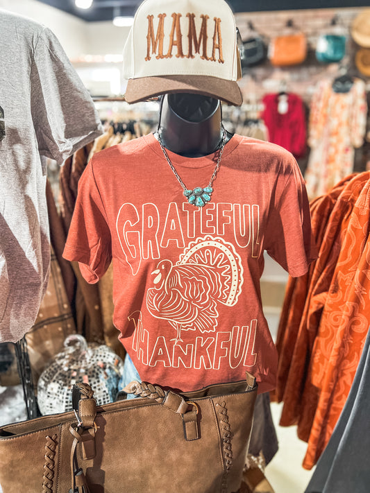 Grateful and Thankful Turkey Tee