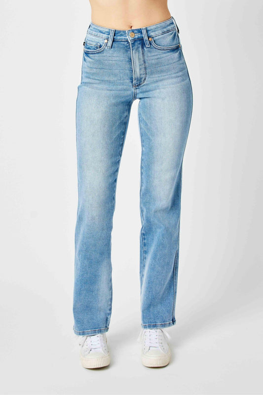 Judy Blue Xandra High Rise Tummy Control Straight Leg Jeans (JB 88794)