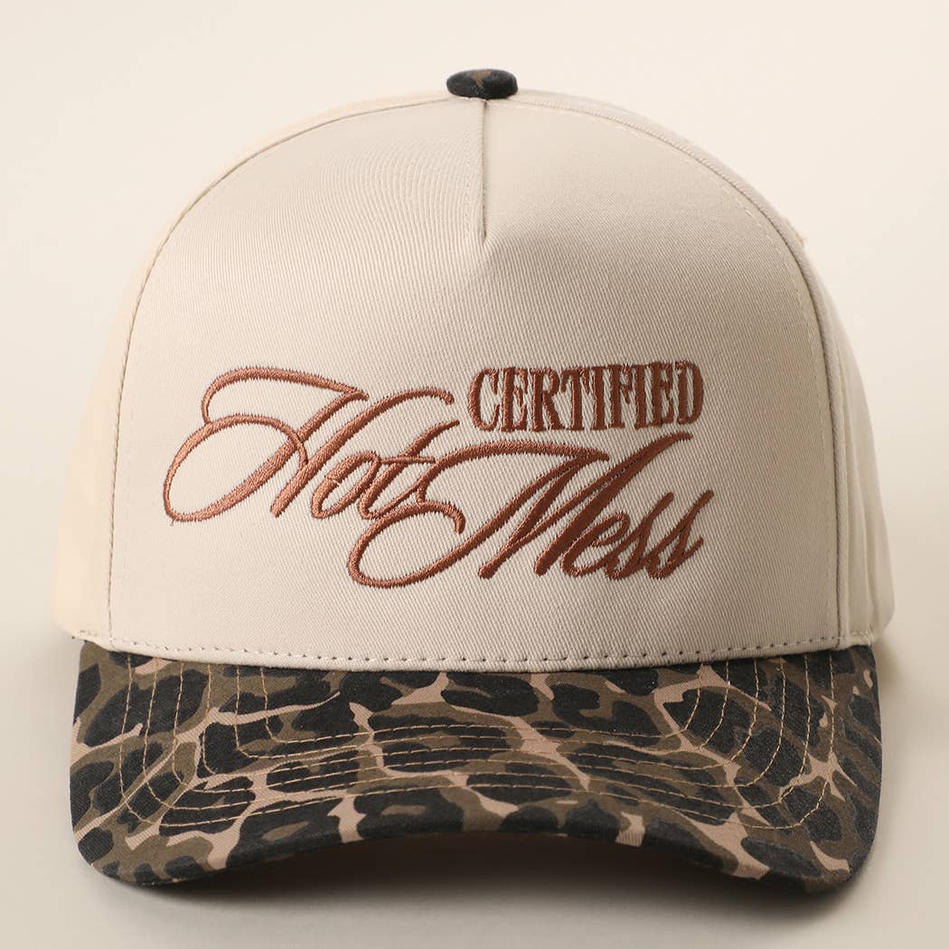 Certified Hot Mess Leopard Trucker Hat