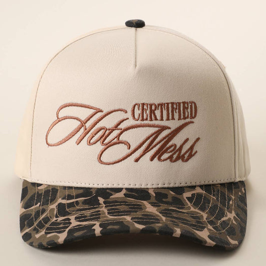 Certified Hot Mess Leopard Trucker Hat