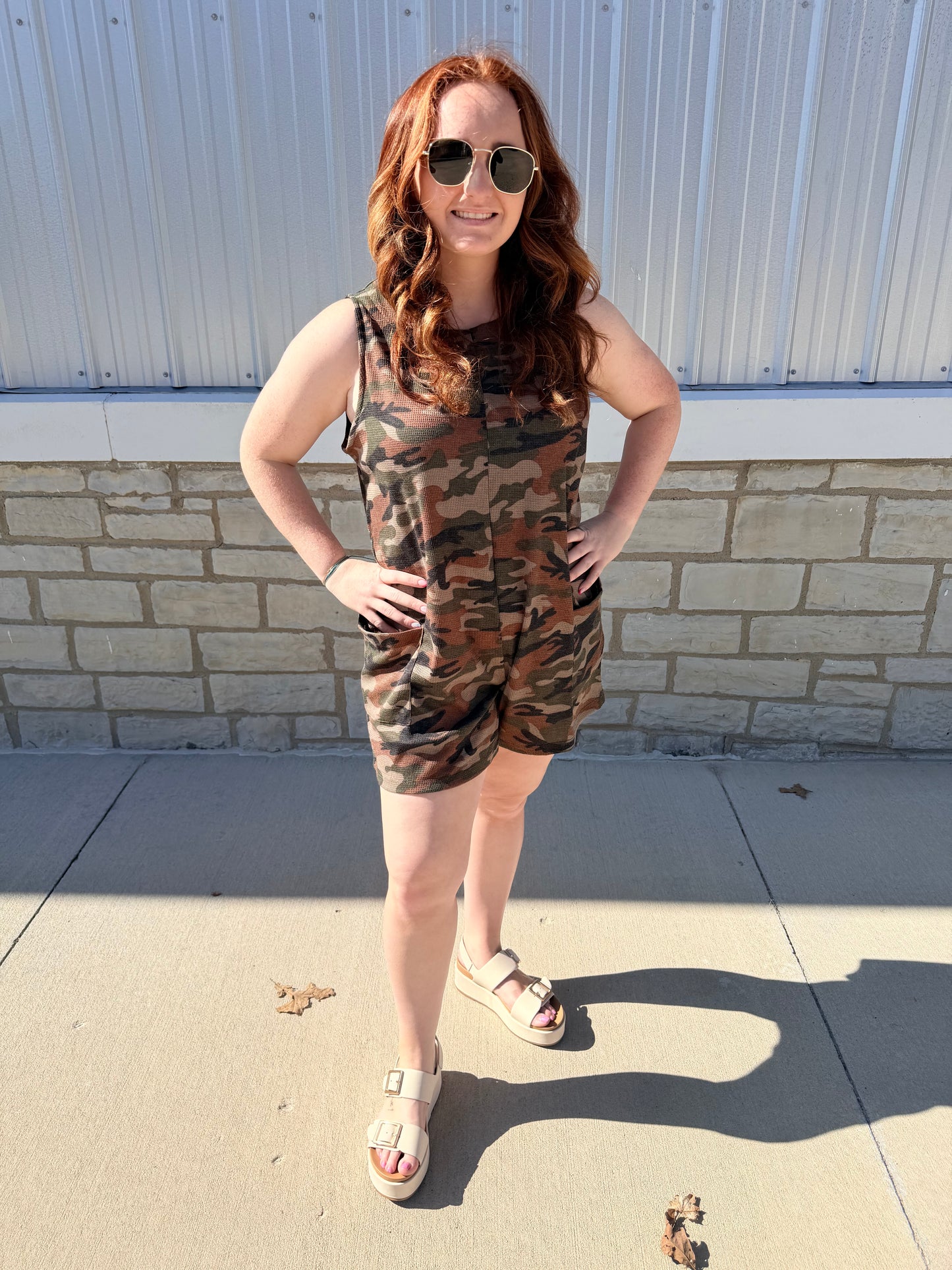 Camo Sleeveless Romper