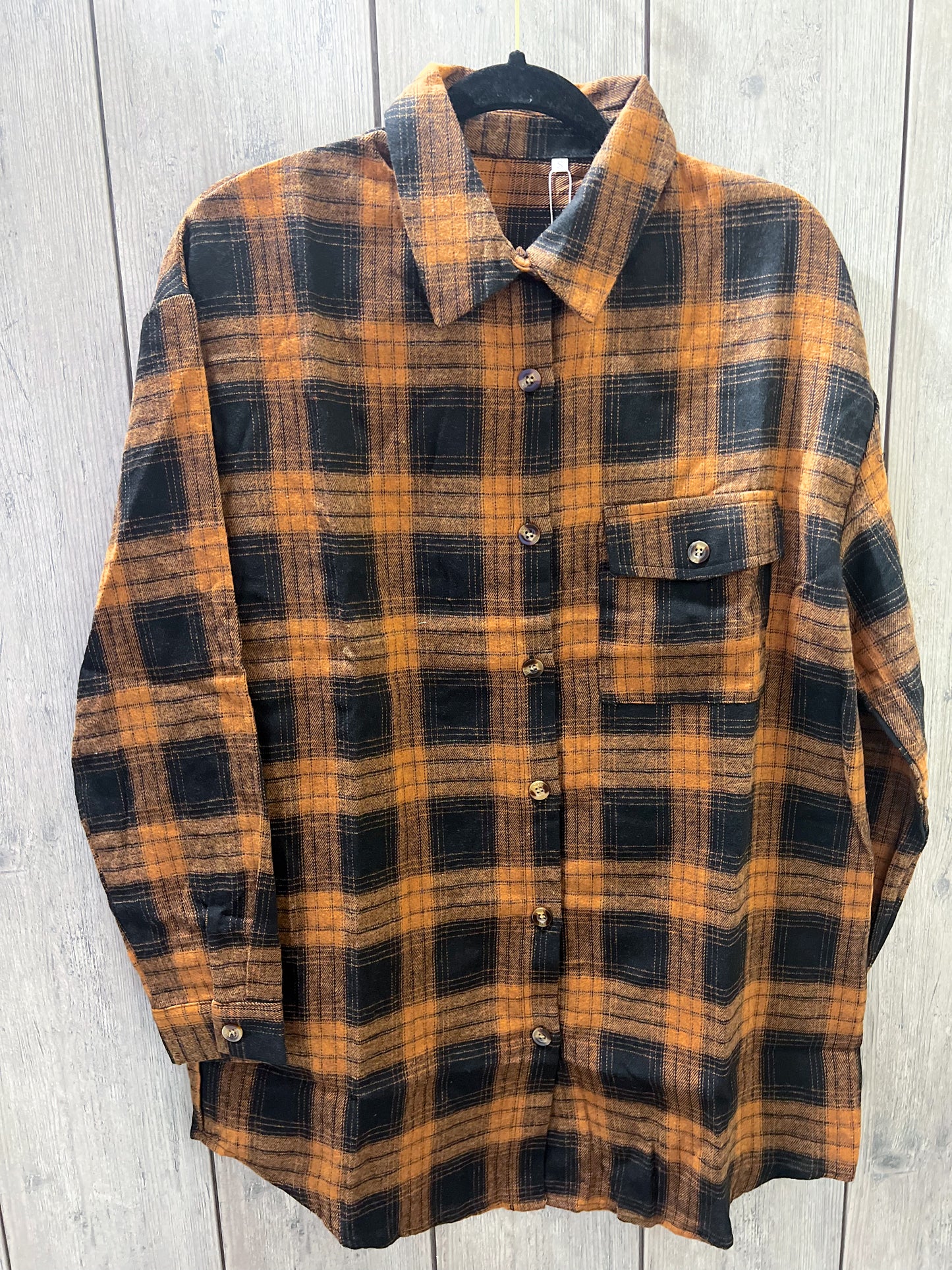 Coffee Plaid Shacket