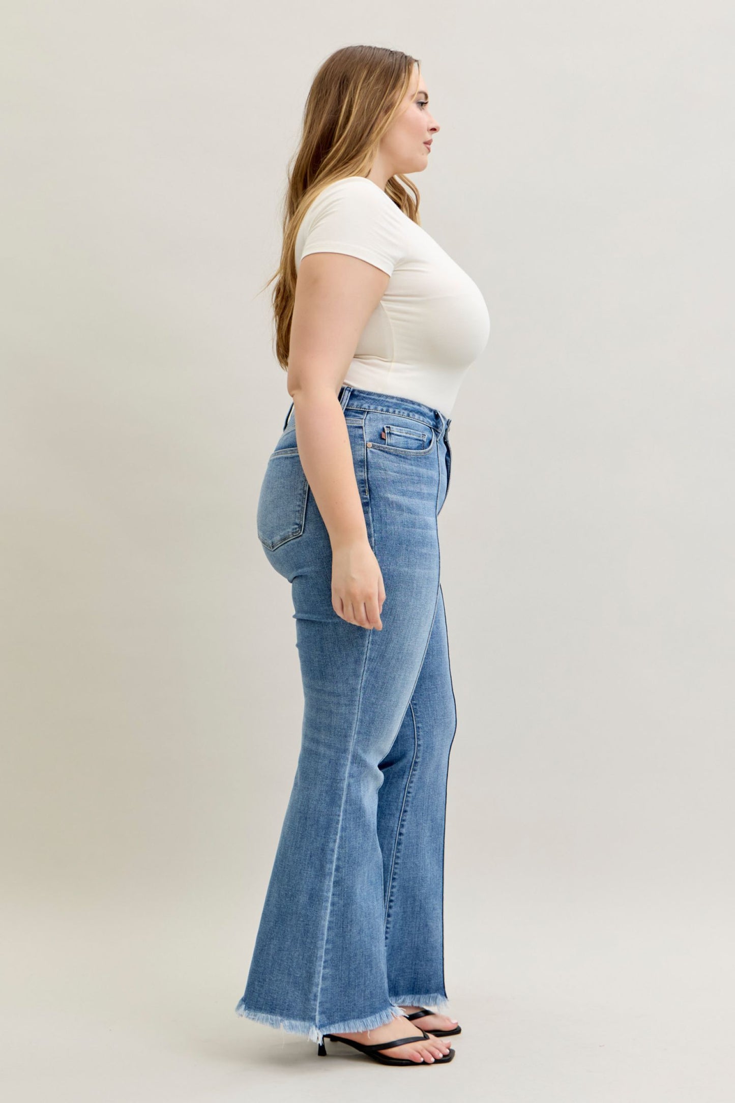 Judy Blue Gracie High Rise Front Pintuck Flare Jeans (JB 82687)
