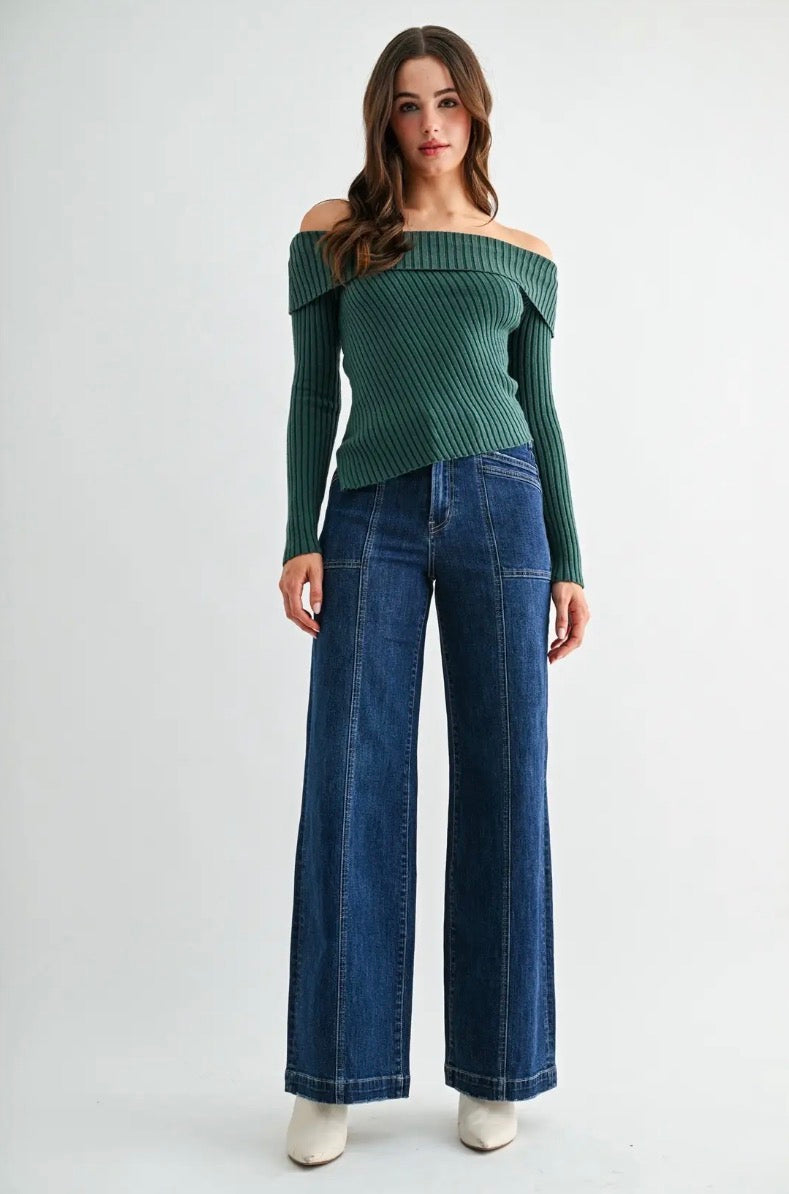 Alix High Rise Wide Seams Trouser Jeans