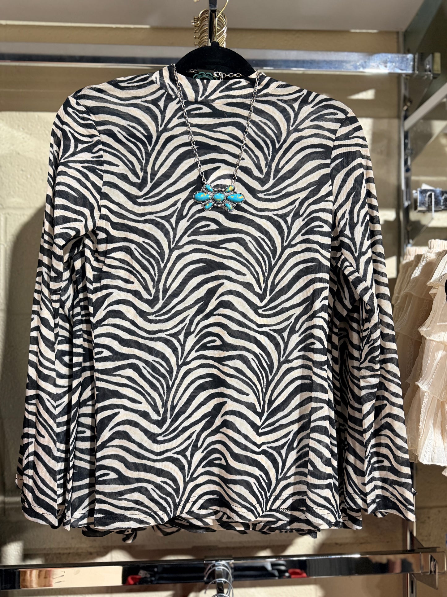 Cowgirl Safari Mesh Long Sleeve Top