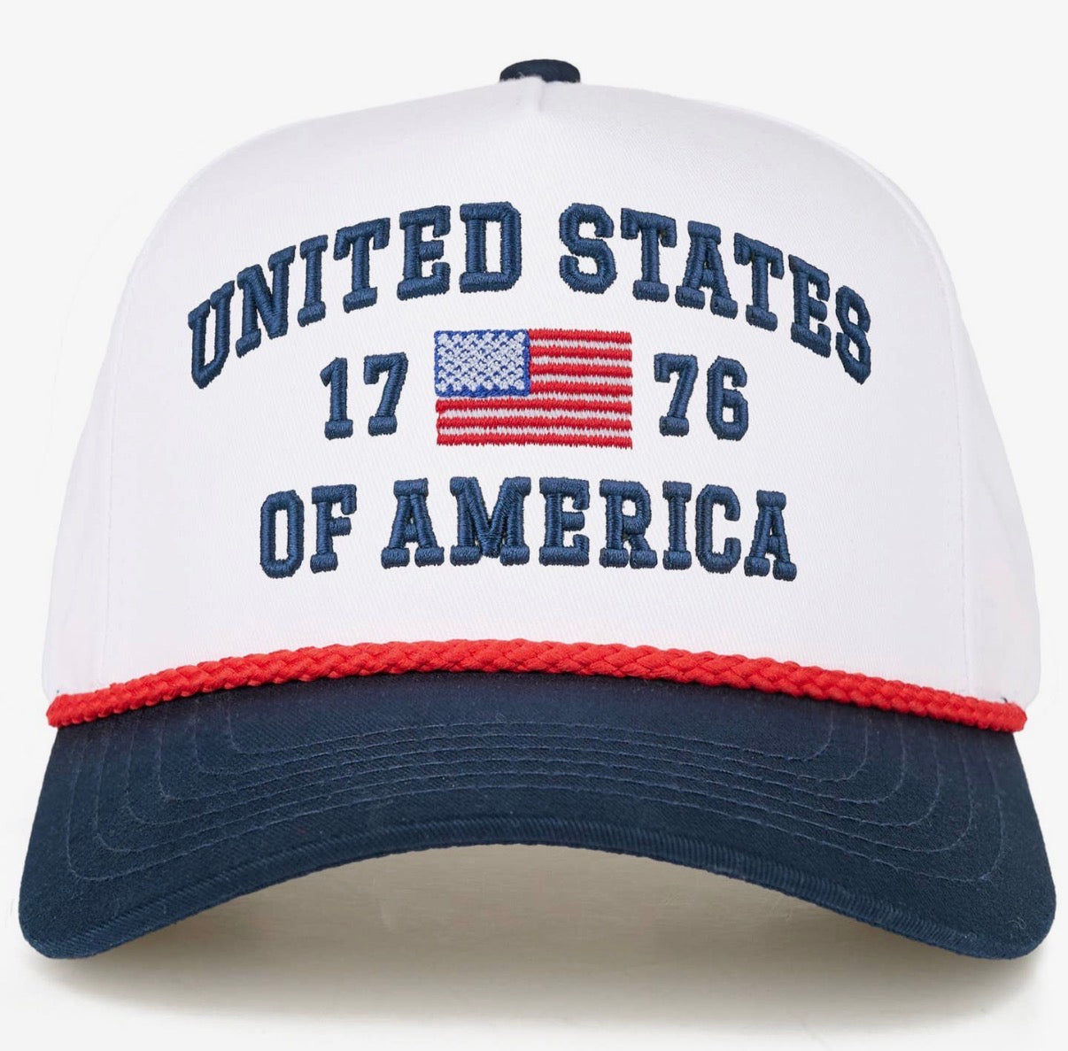 USA 1776 Two-Tone Embroidered Trucker Hat