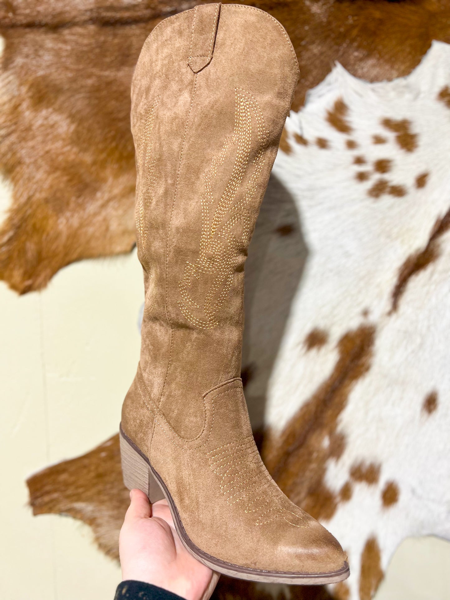 Shania Taupe Tall Boots