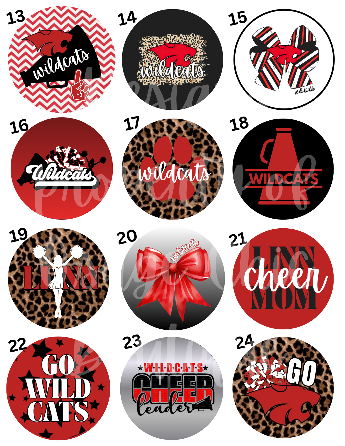 Linn Wildcats Button Pins