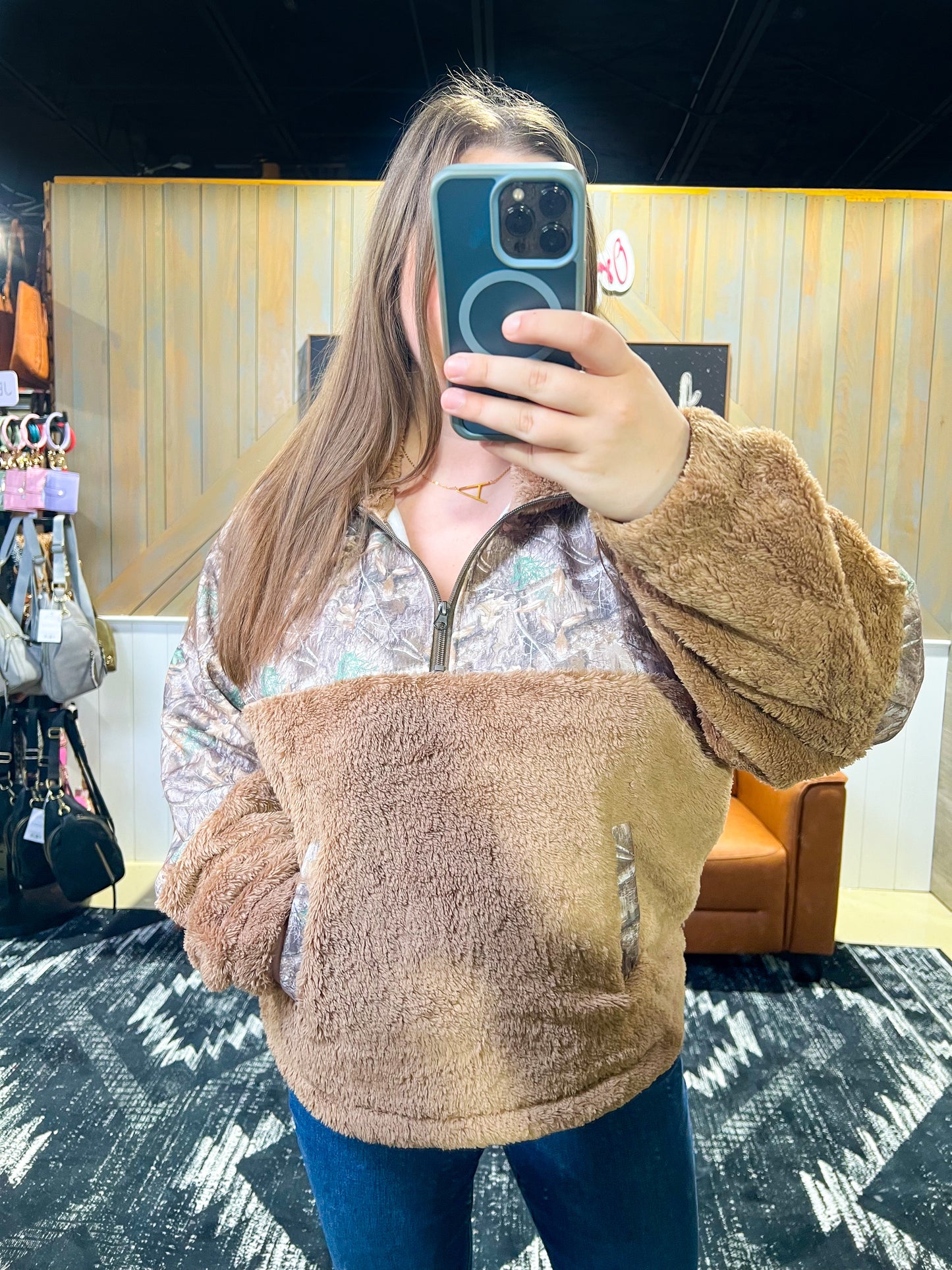 Blakeley Camo Sherpa Pullover