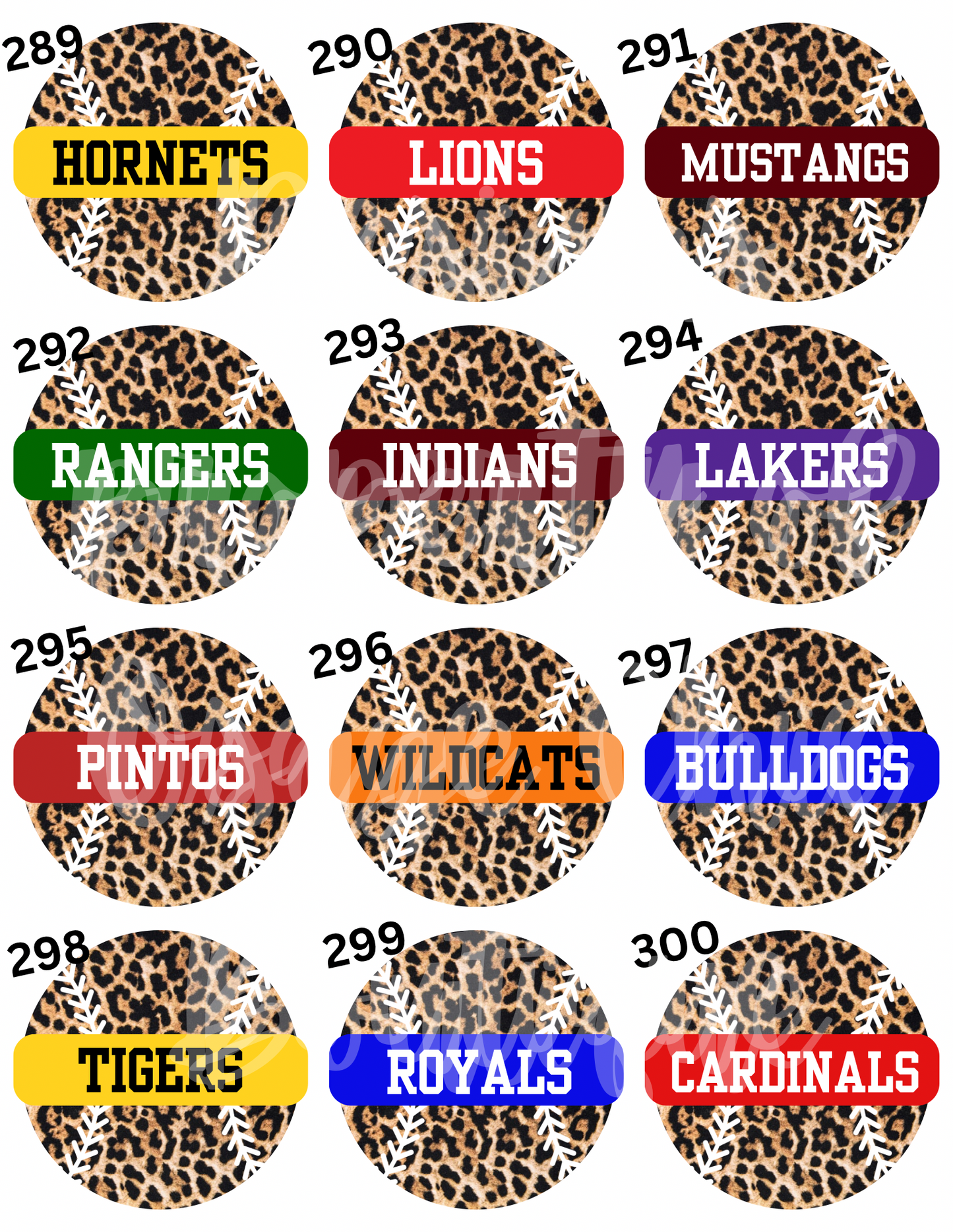 Cheetah Baseball / Softball Team 2.25” Button Pins
