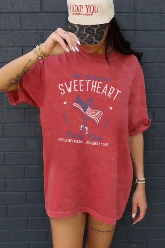All American Sweetheart Oversized Tee