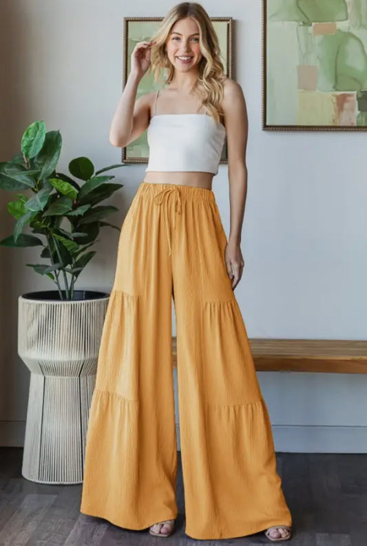 Mustard Wide Leg Pants