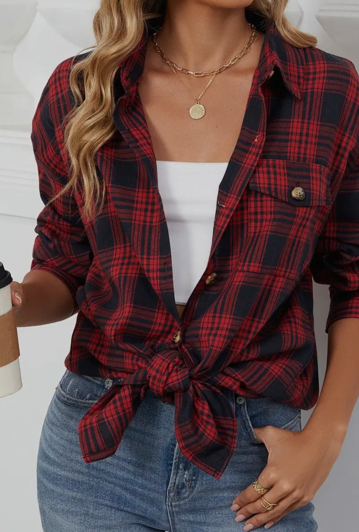 Red Plaid Shacket