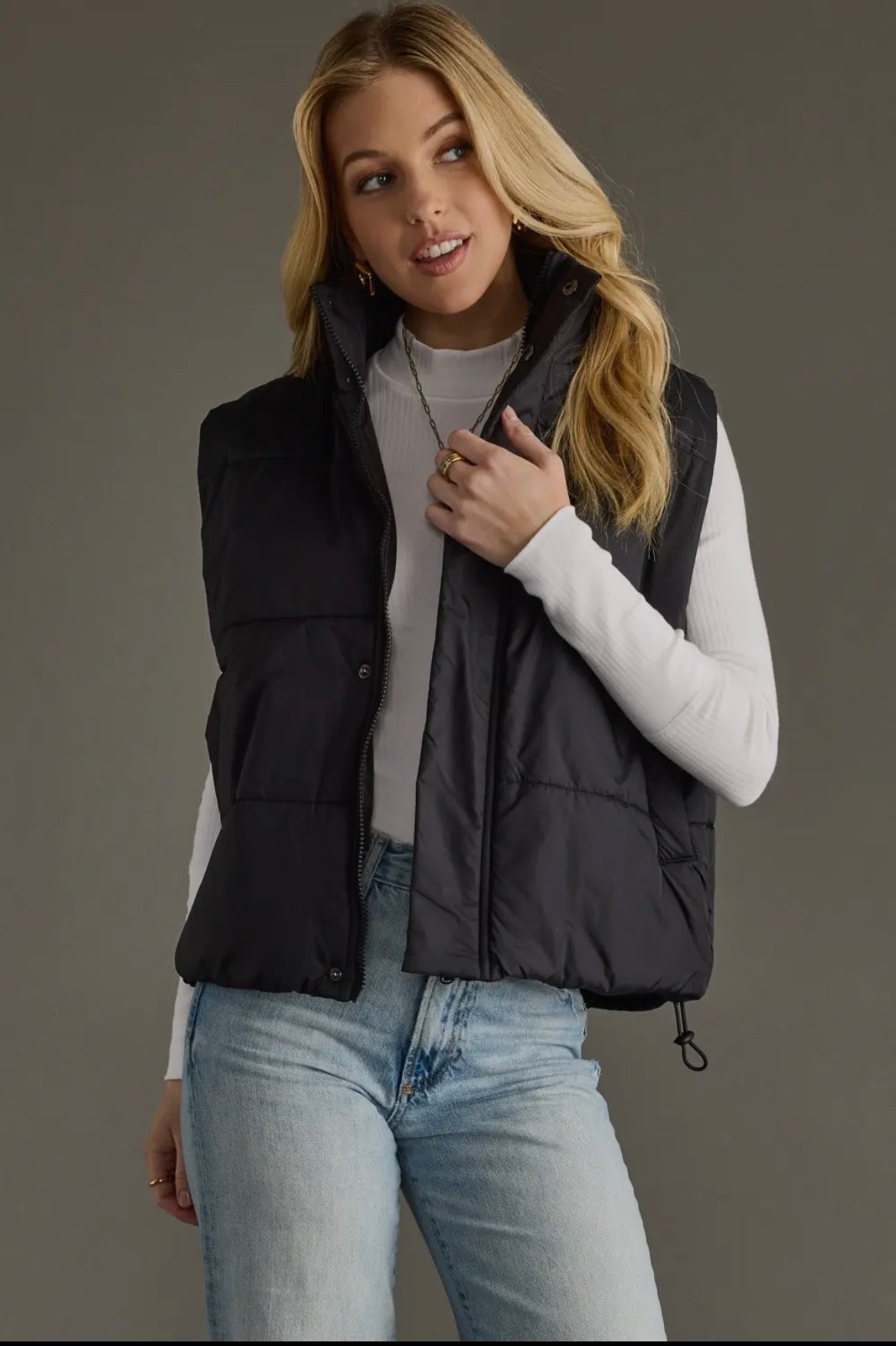 Black Puffer Vest