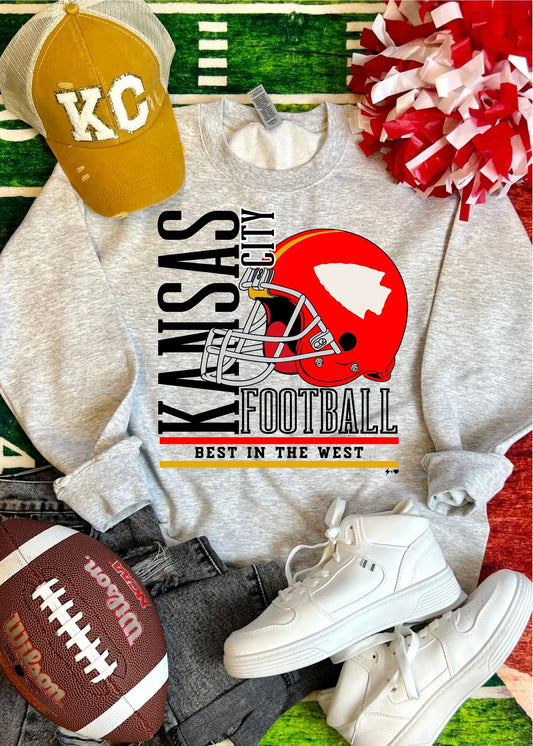 KC Football Helmet Sweatshirt