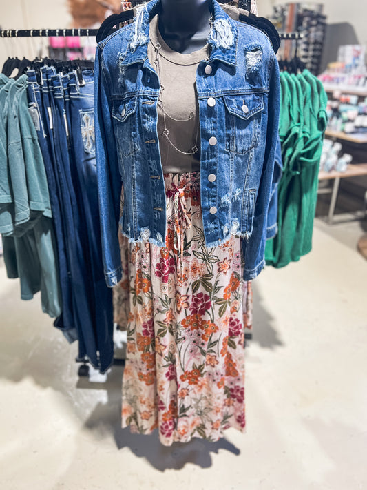 SMALL Birch Floral Maxi Skirt