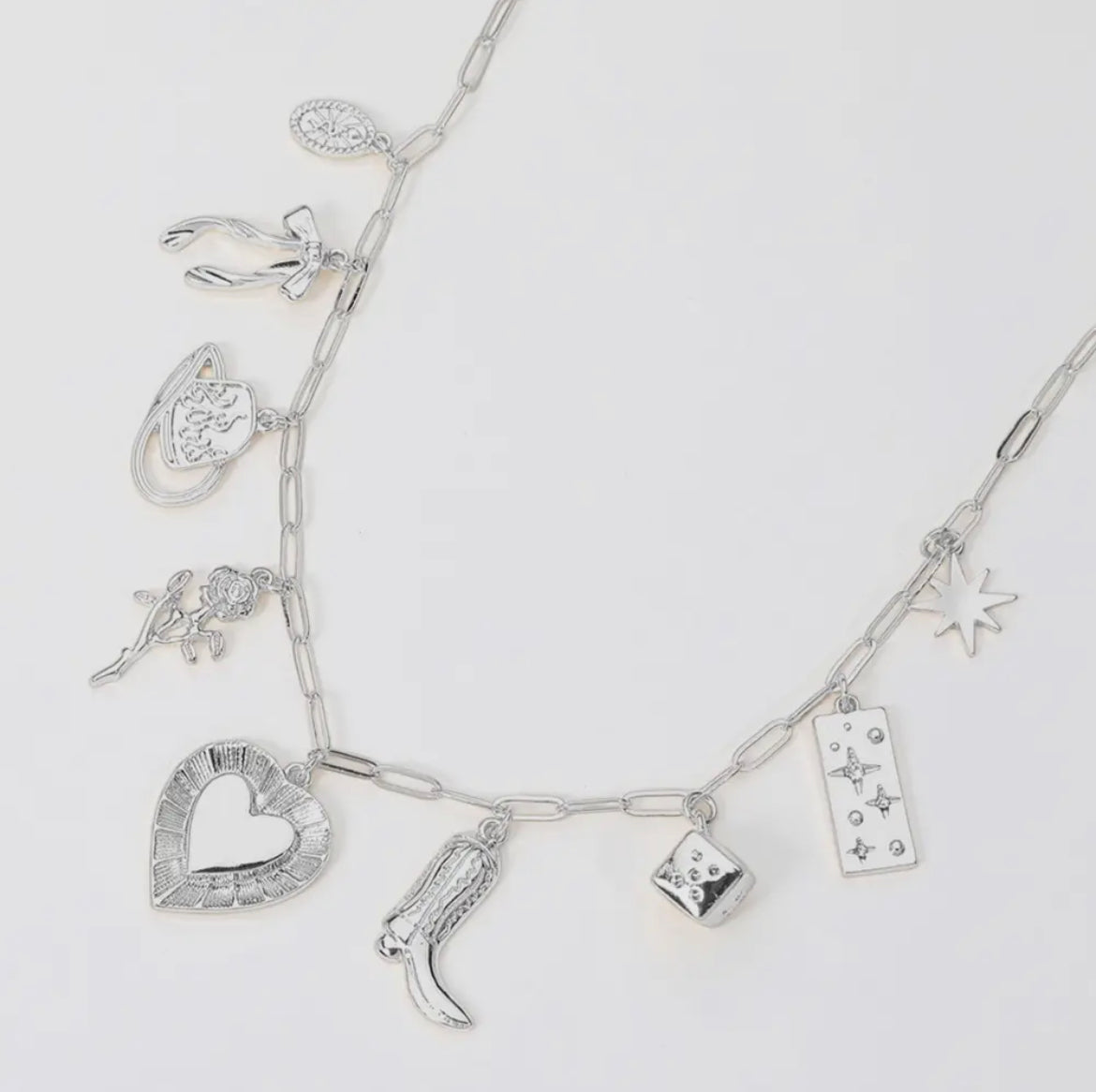 Silver Cowgirl Charms Necklace