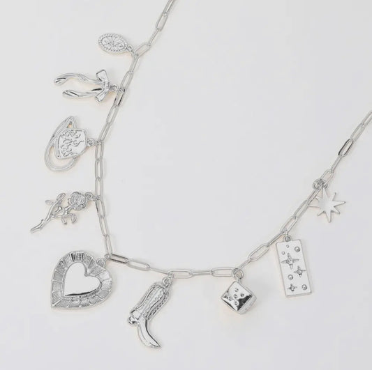 Silver Cowgirl Charms Necklace