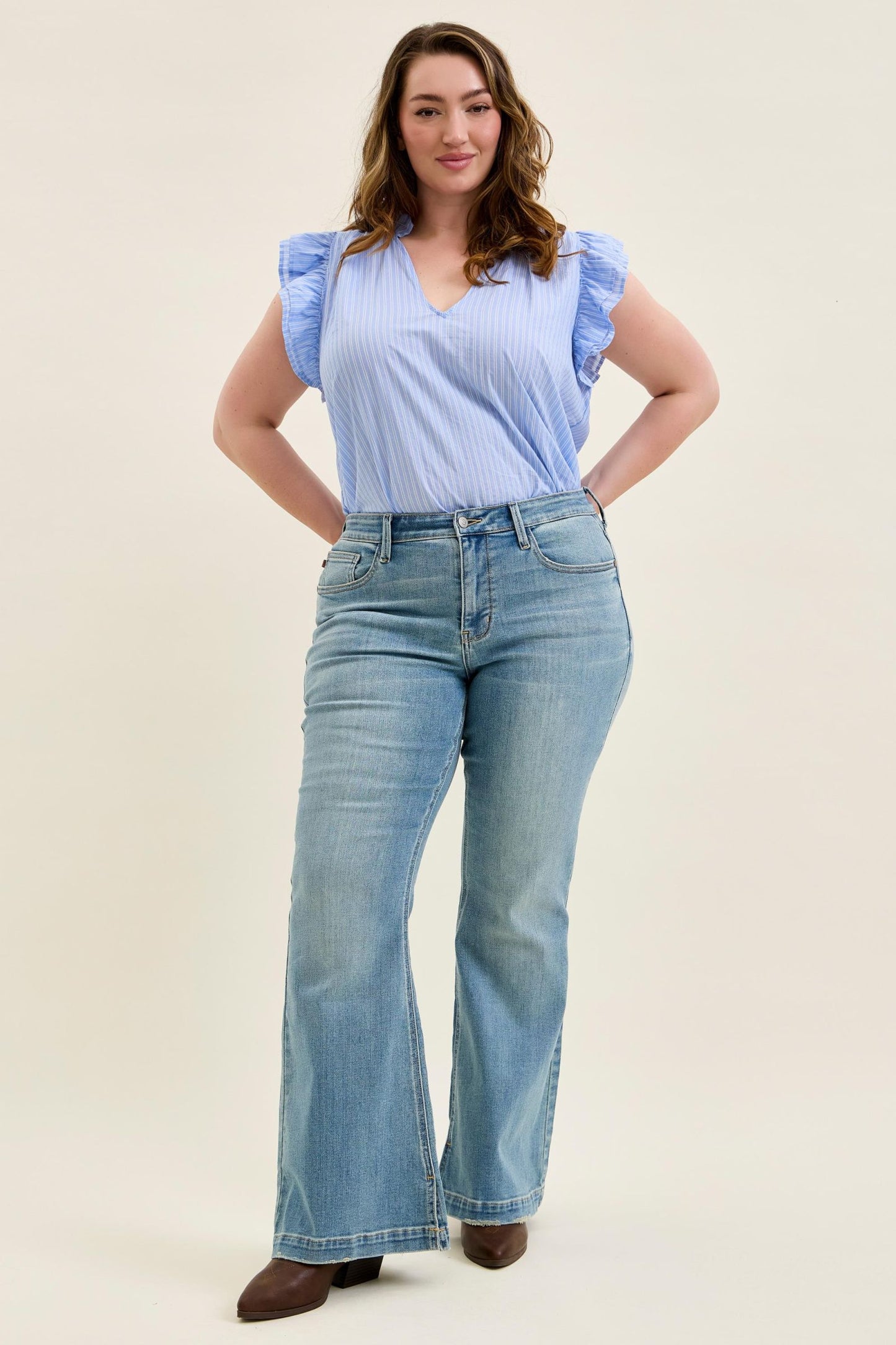 Judy Blue Allie Multi-Inseam Mid Rise Flare Jeans (JB 82718)