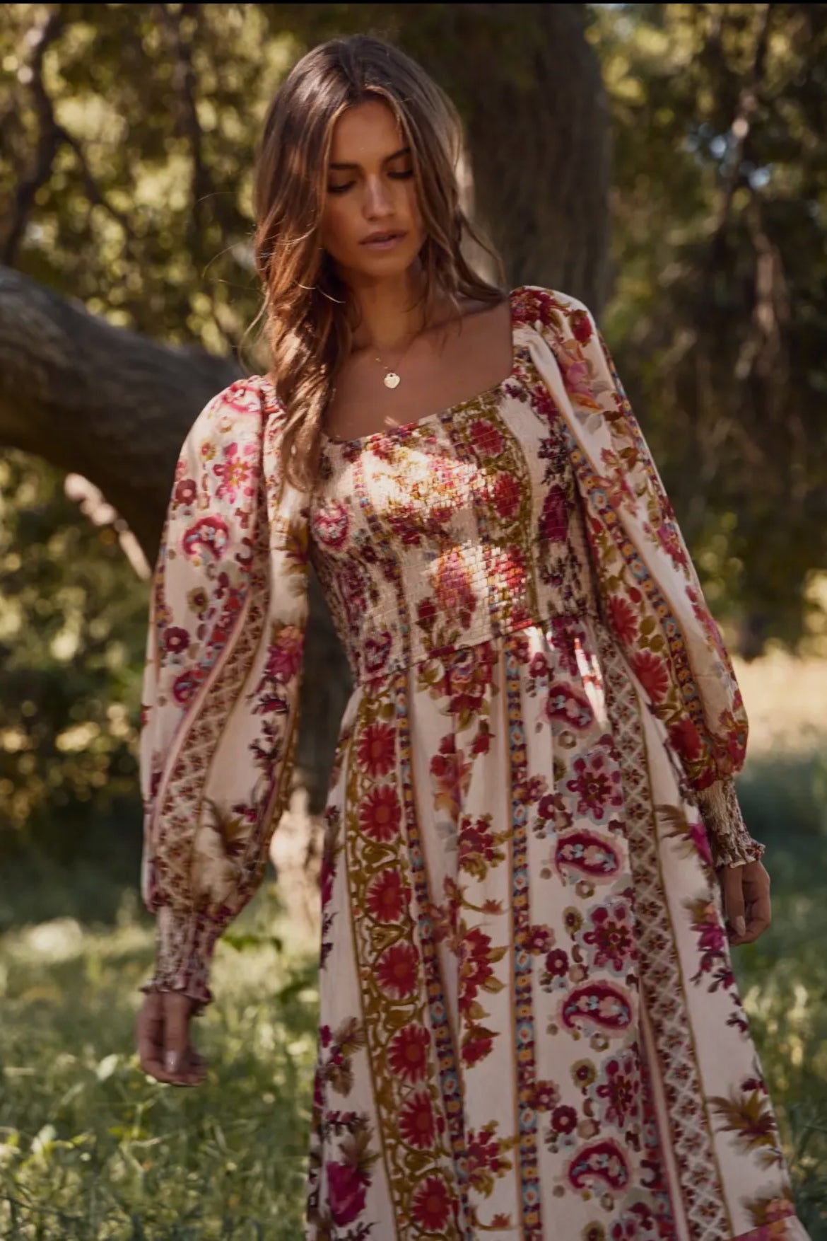 Garden Party Smocked Maxi Dress