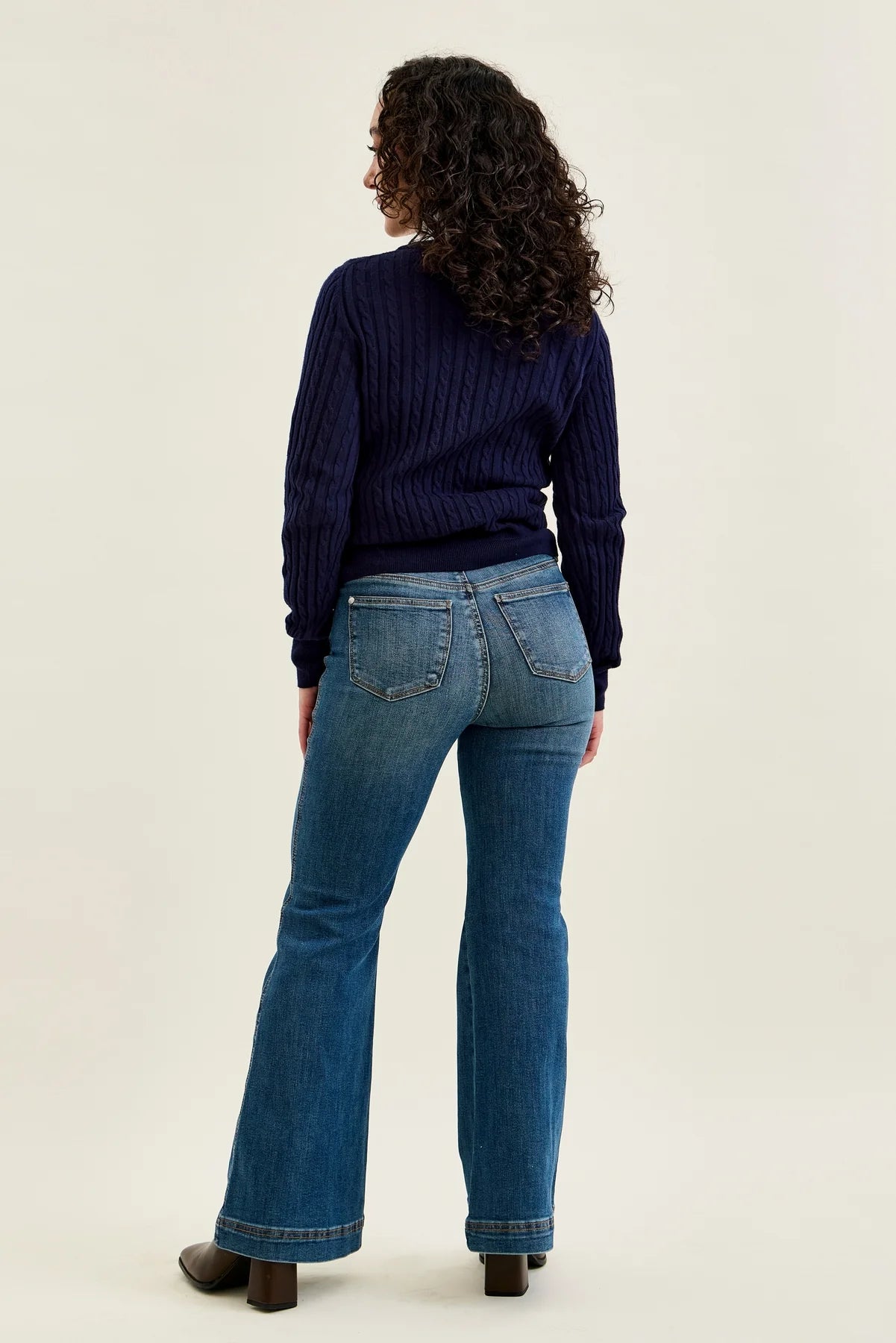 Judy Blue Penny Petite High Rise Flare Jeans (JB 881018)