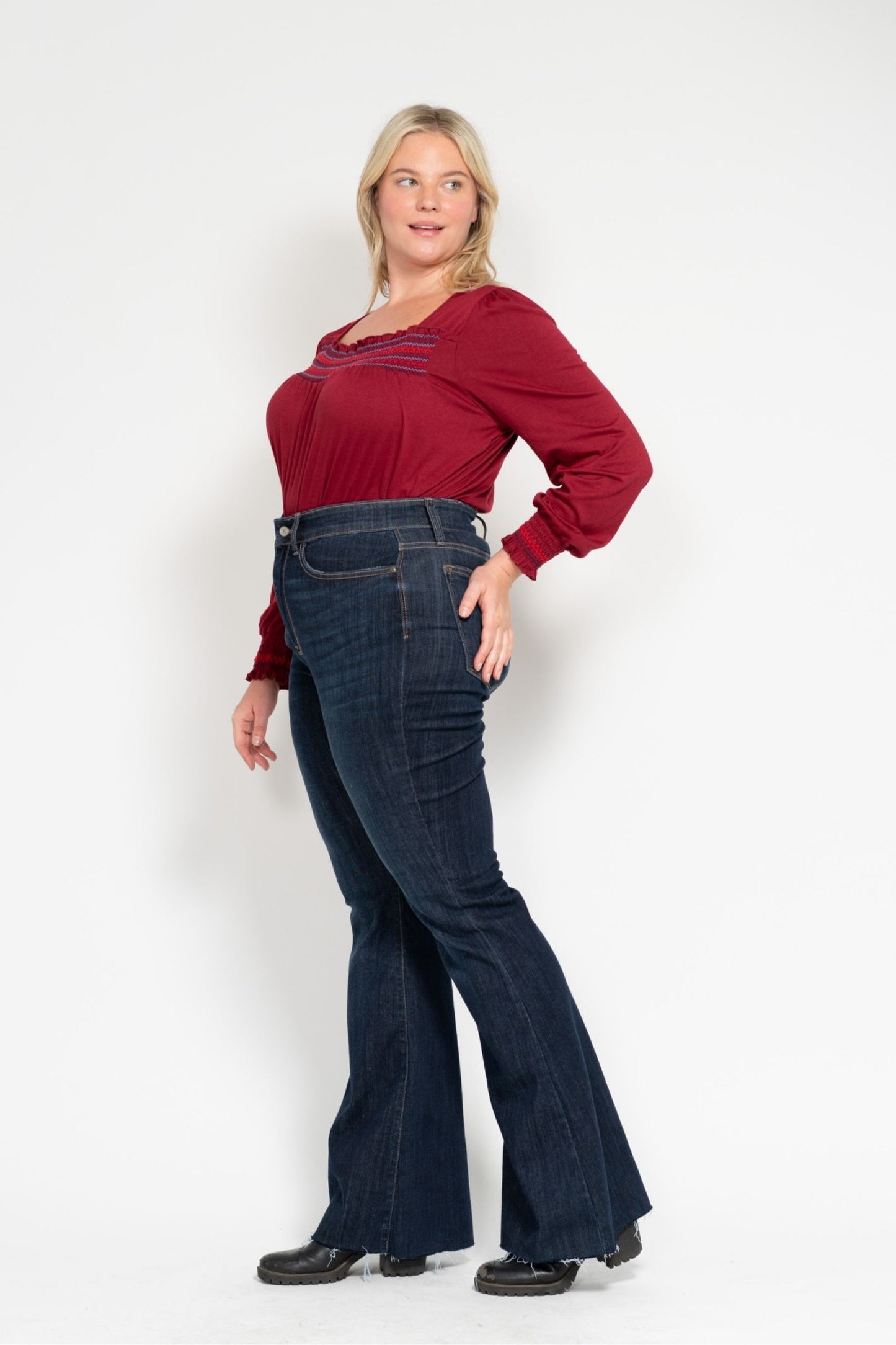 Judy Blue Giselle High Rise Dark Wash Tall Flare Jeans (JB 82343)