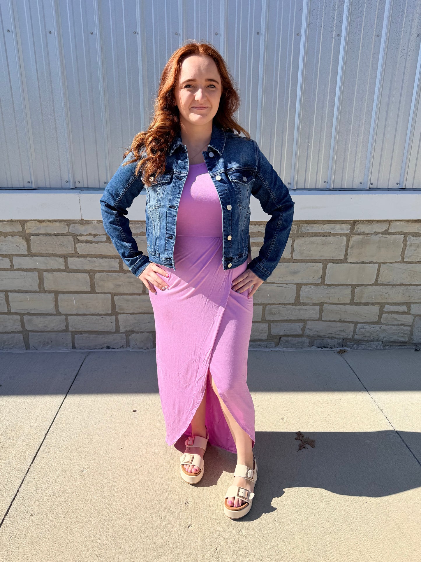 Orchid Tulip Hem Maxi Dress
