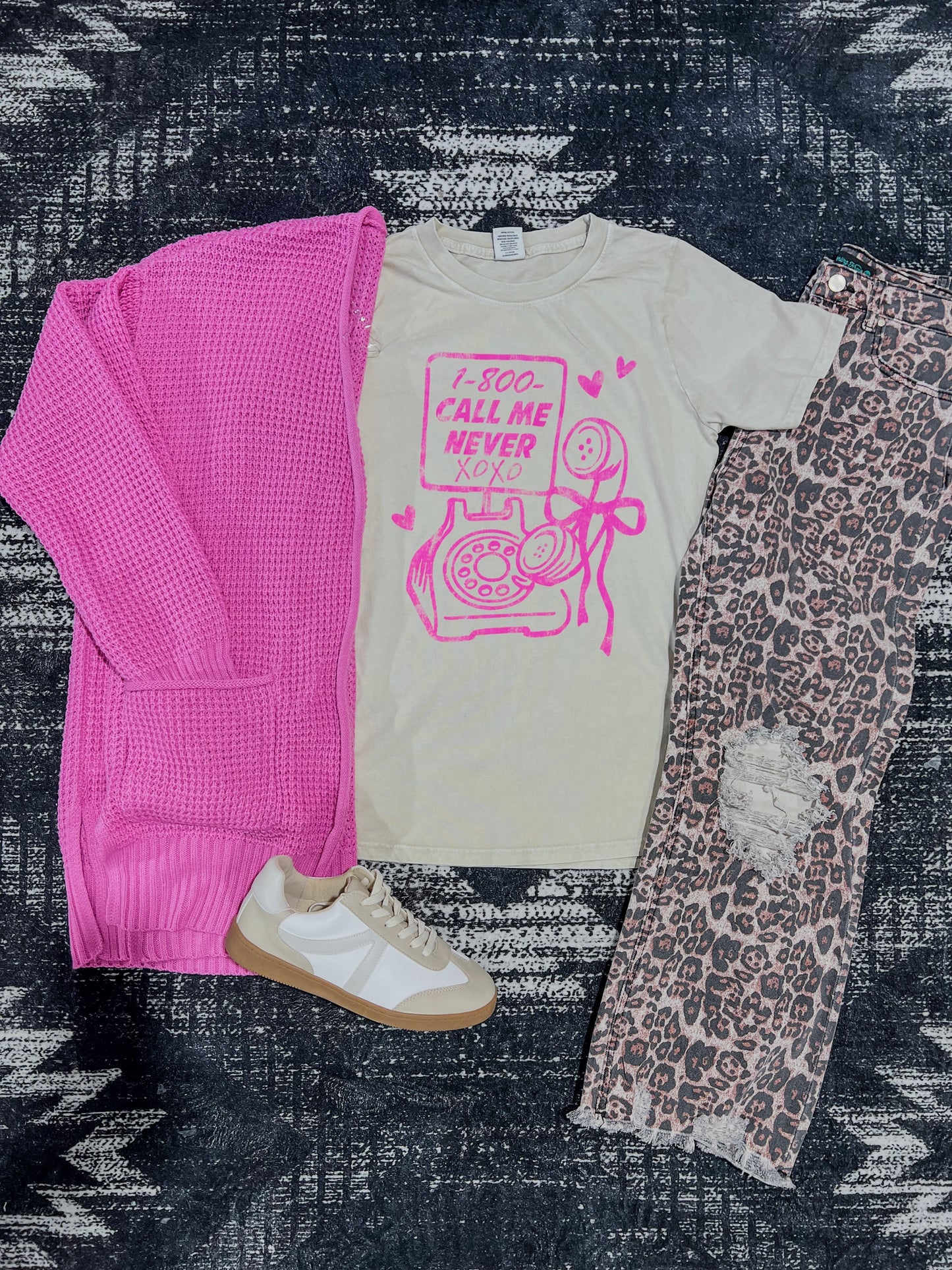 Call Me Never Premium Mineral Wash Tee