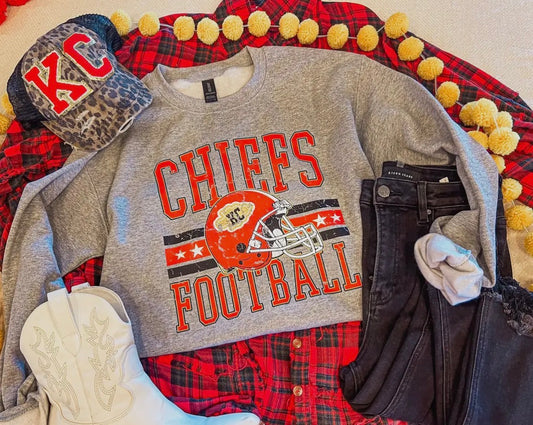 Grey Chiefs Football Varsity Crewneck Sweatshirt
