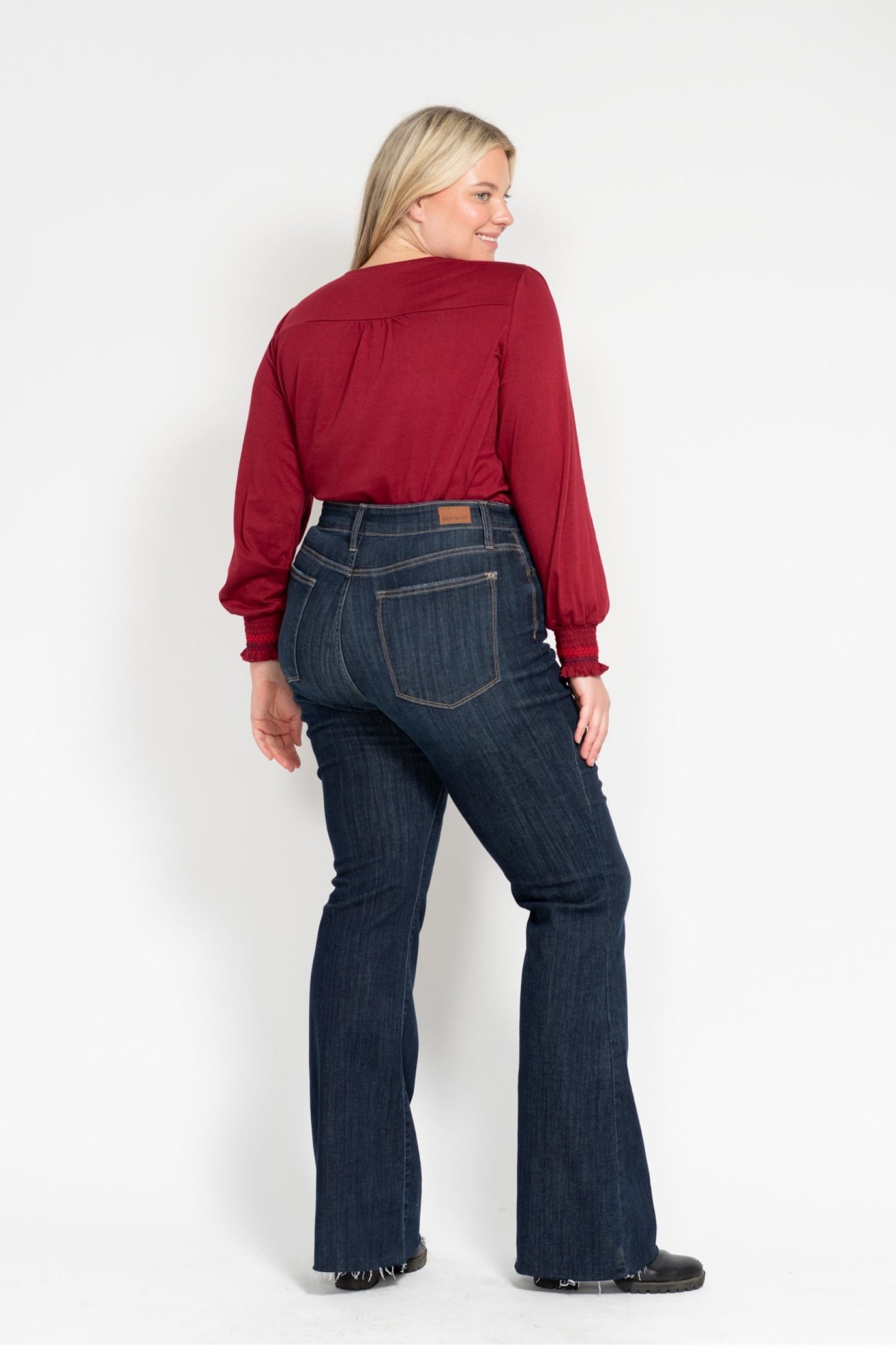 Judy Blue Giselle High Rise Dark Wash Tall Flare Jeans (JB 82343)