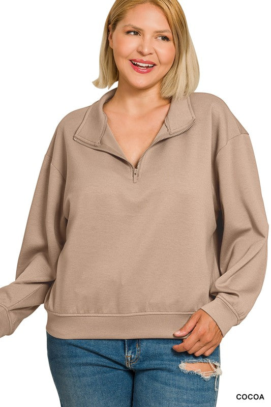 Cocoa Lightweight Scuba 1/4 Zip Pullover