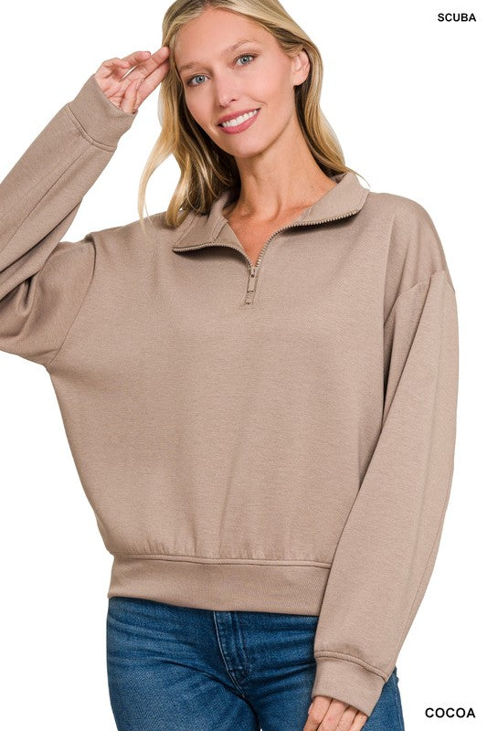 Cocoa Lightweight Scuba 1/4 Zip Pullover
