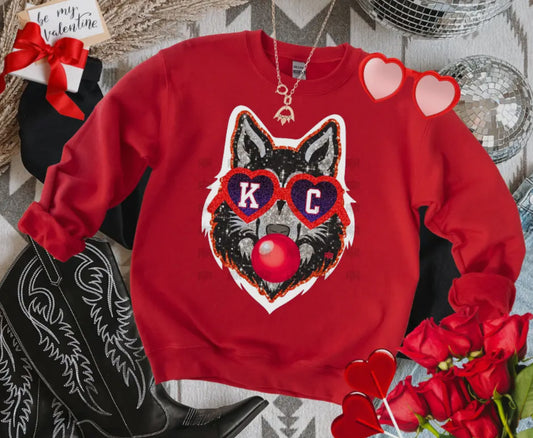 KC Wolf Bubble Crewneck Sweatshirt