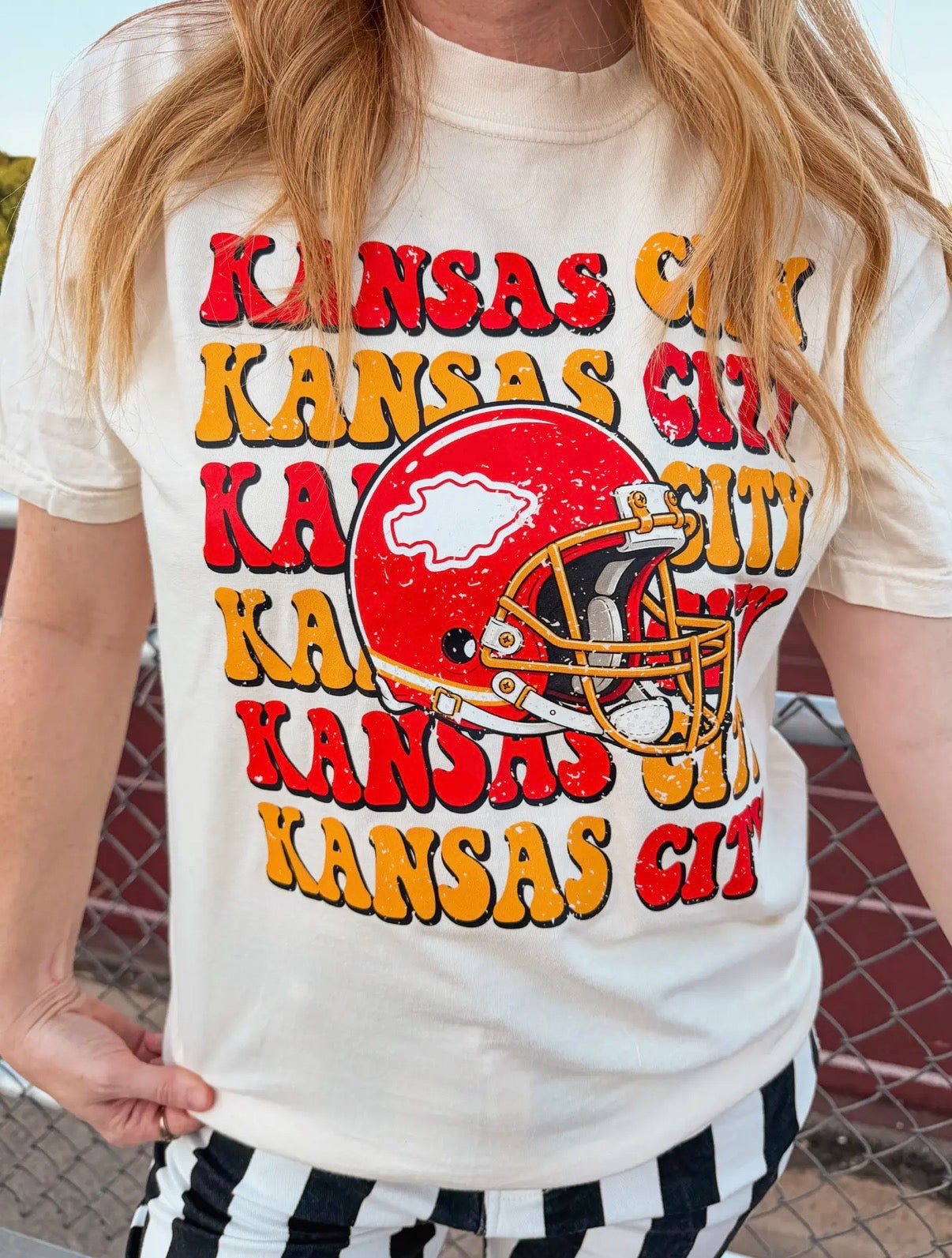 Ivory Kansas City Stacked Comfort Colors Tee