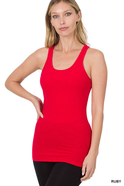 Ruby Ribbed Scoop Neck Tank