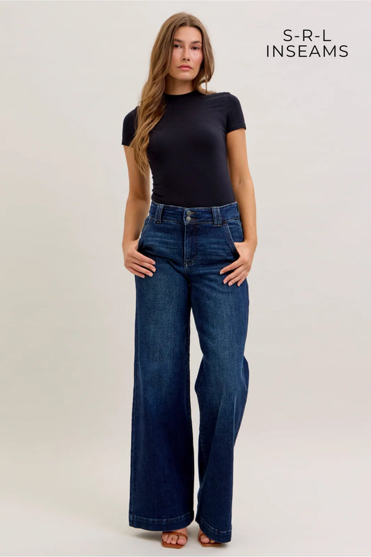 Judy Blue Jane Multi-Inseam High Rise Trouser Jeans