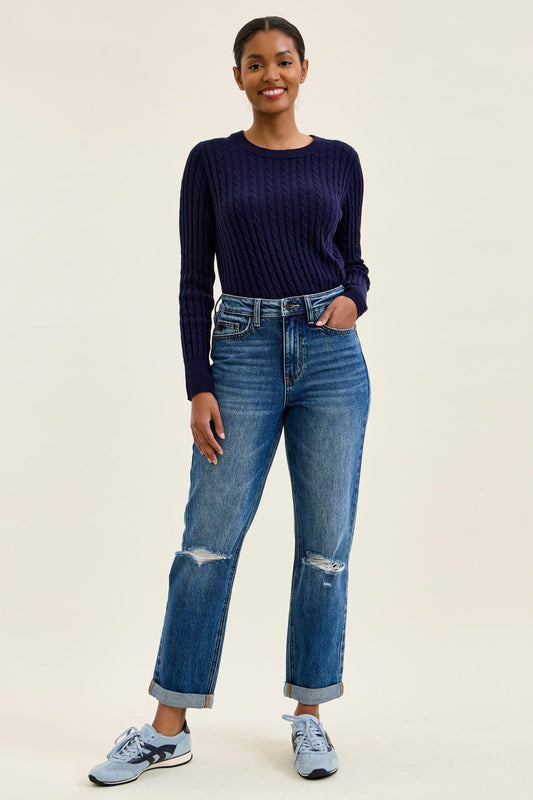 Judy Blue Billie High Rise Boyfriend Fit Jeans (JB 881189)