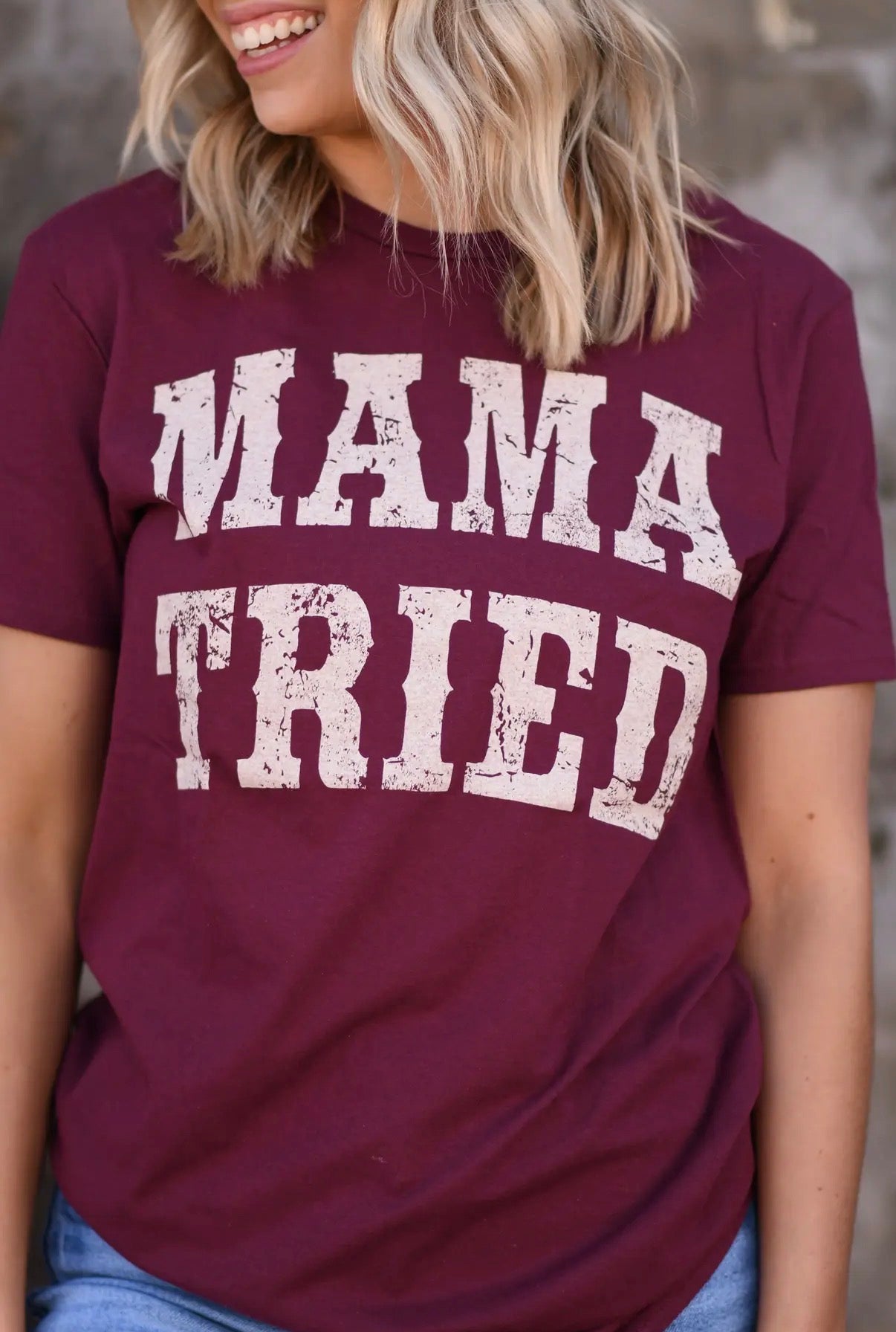 Maroon Mama Tried Tee