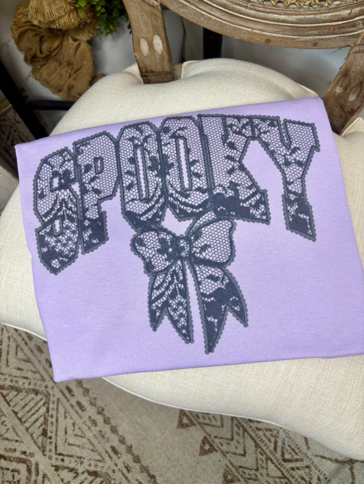 Spooky Faux Lace Tee