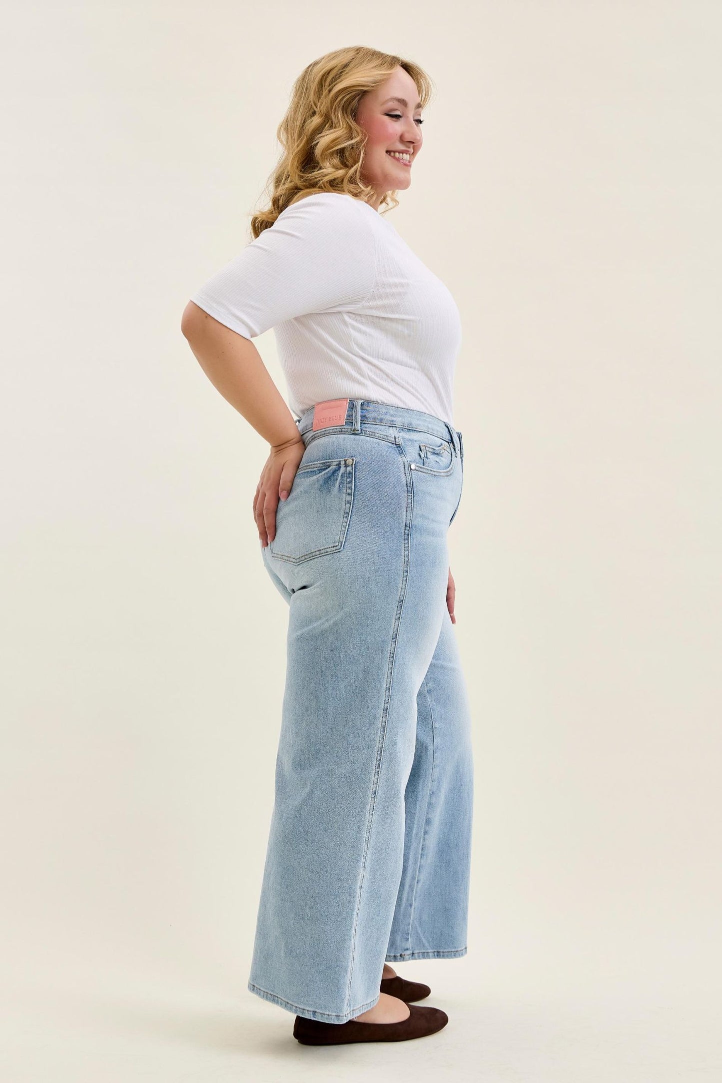 Judy Blue Renee Petite High Rise Retro Wide Jeans (JB 881128)