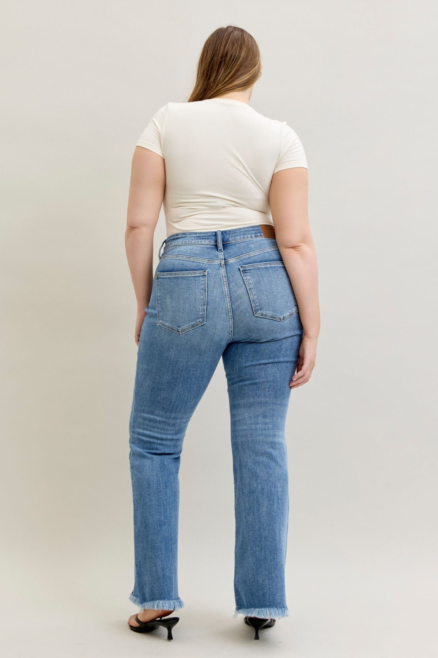 Judy Blue Gracie High Rise Front Pintuck Flare Jeans (JB 82687)