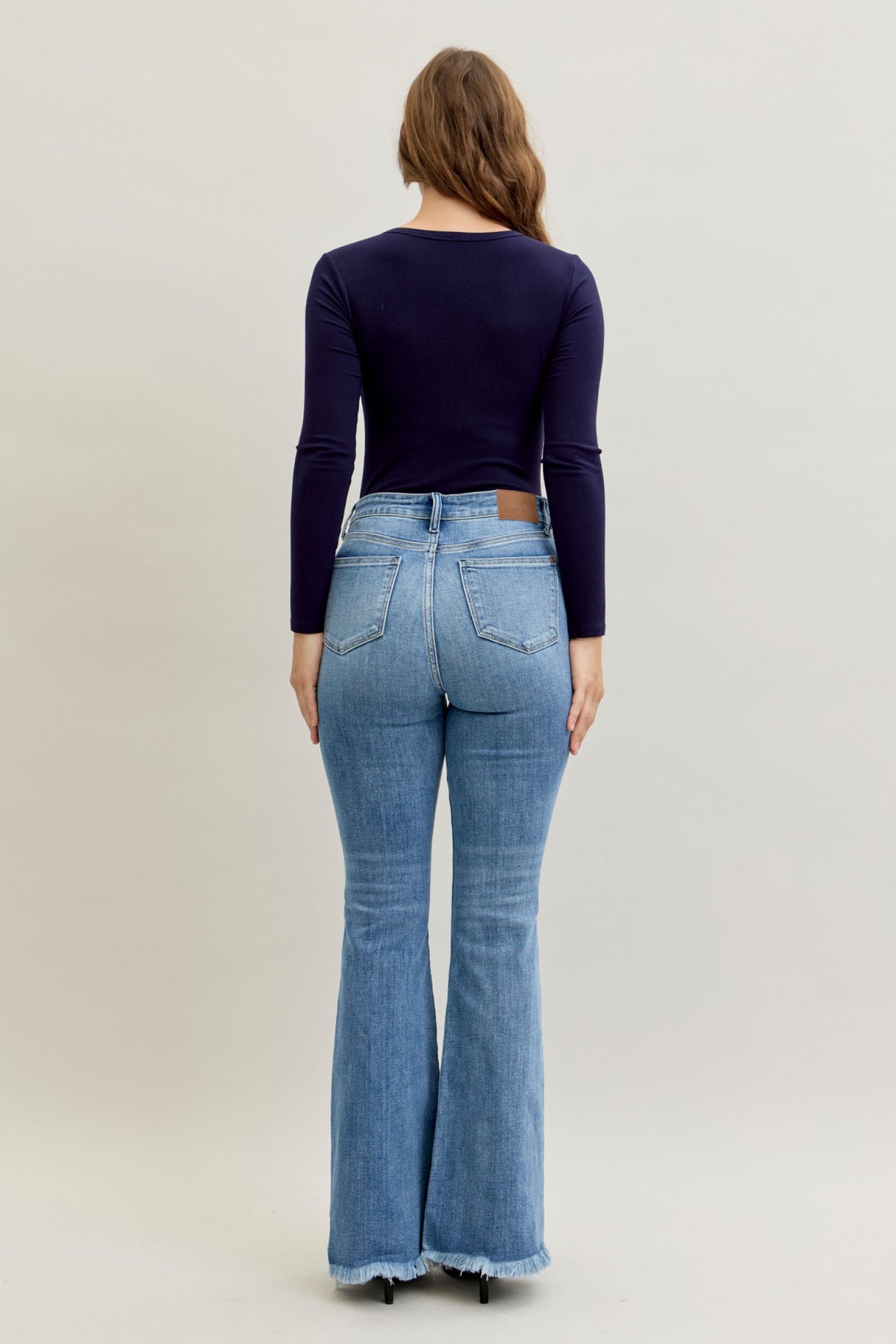 Judy Blue Gracie High Rise Front Pintuck Flare Jeans (JB 82687)