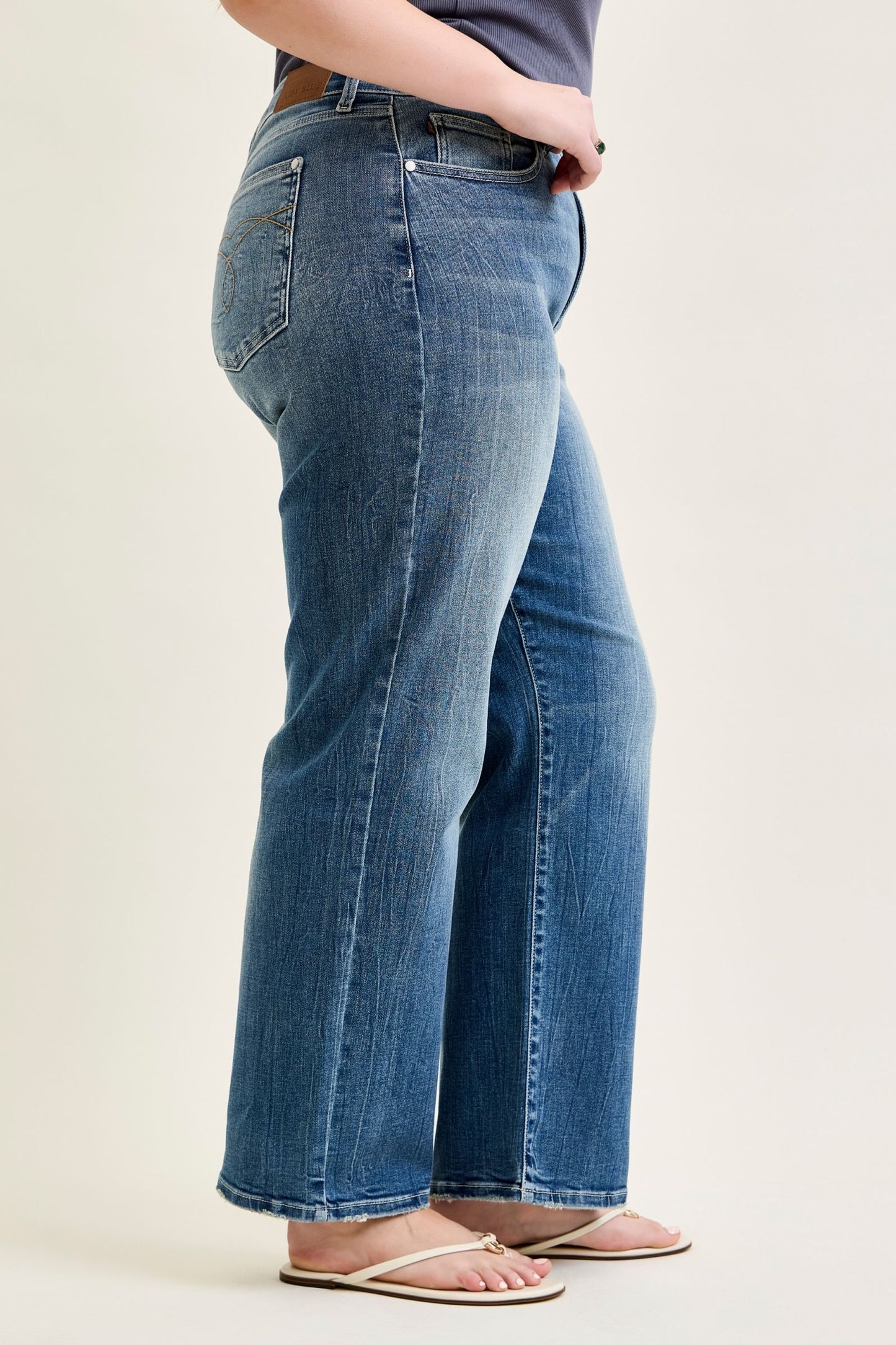 Judy Blue Stacey Mid Rise Straight Leg Jeans (JB 82719)