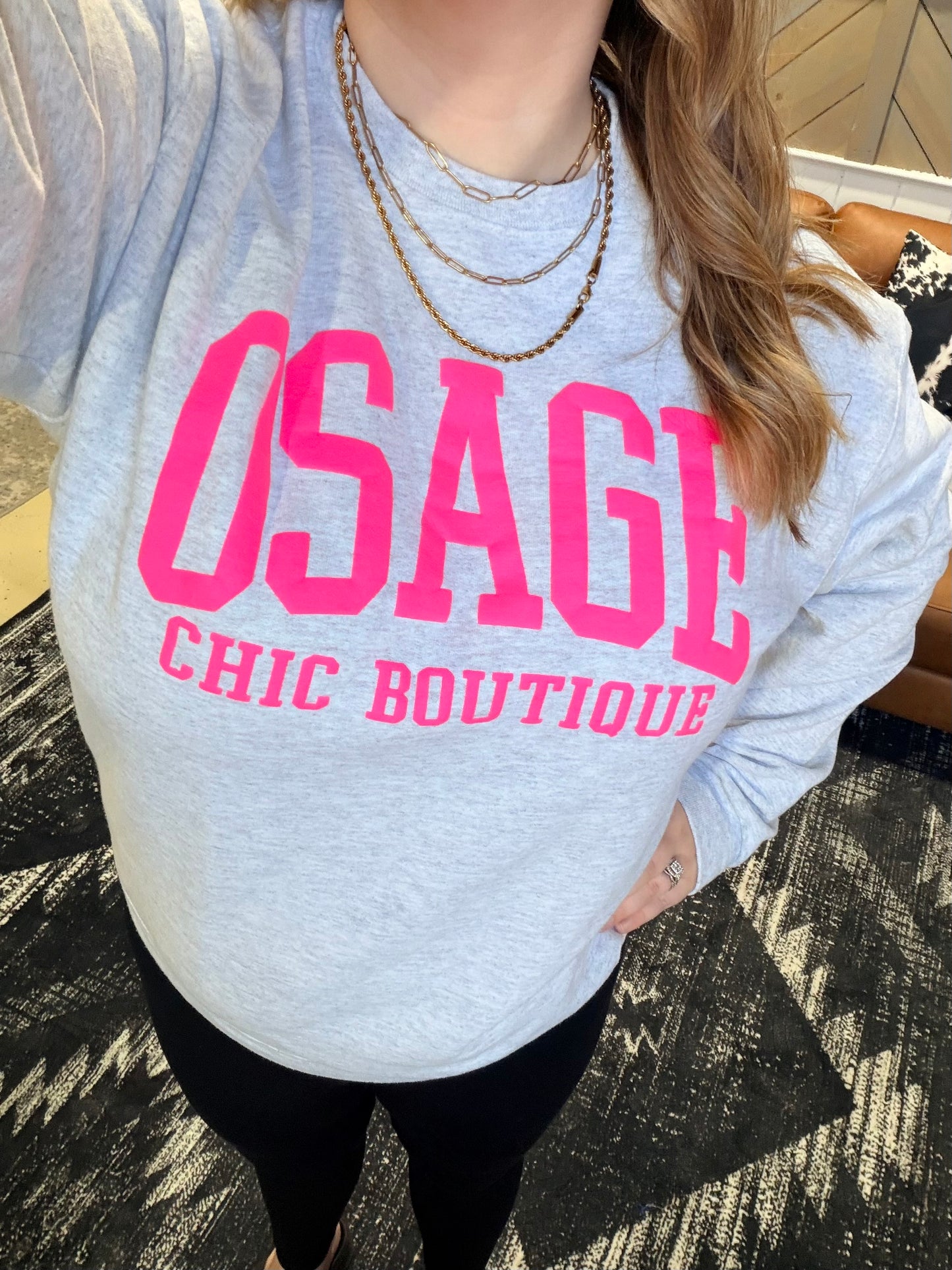Osage Chic Boutique Crewneck Sweatshirts