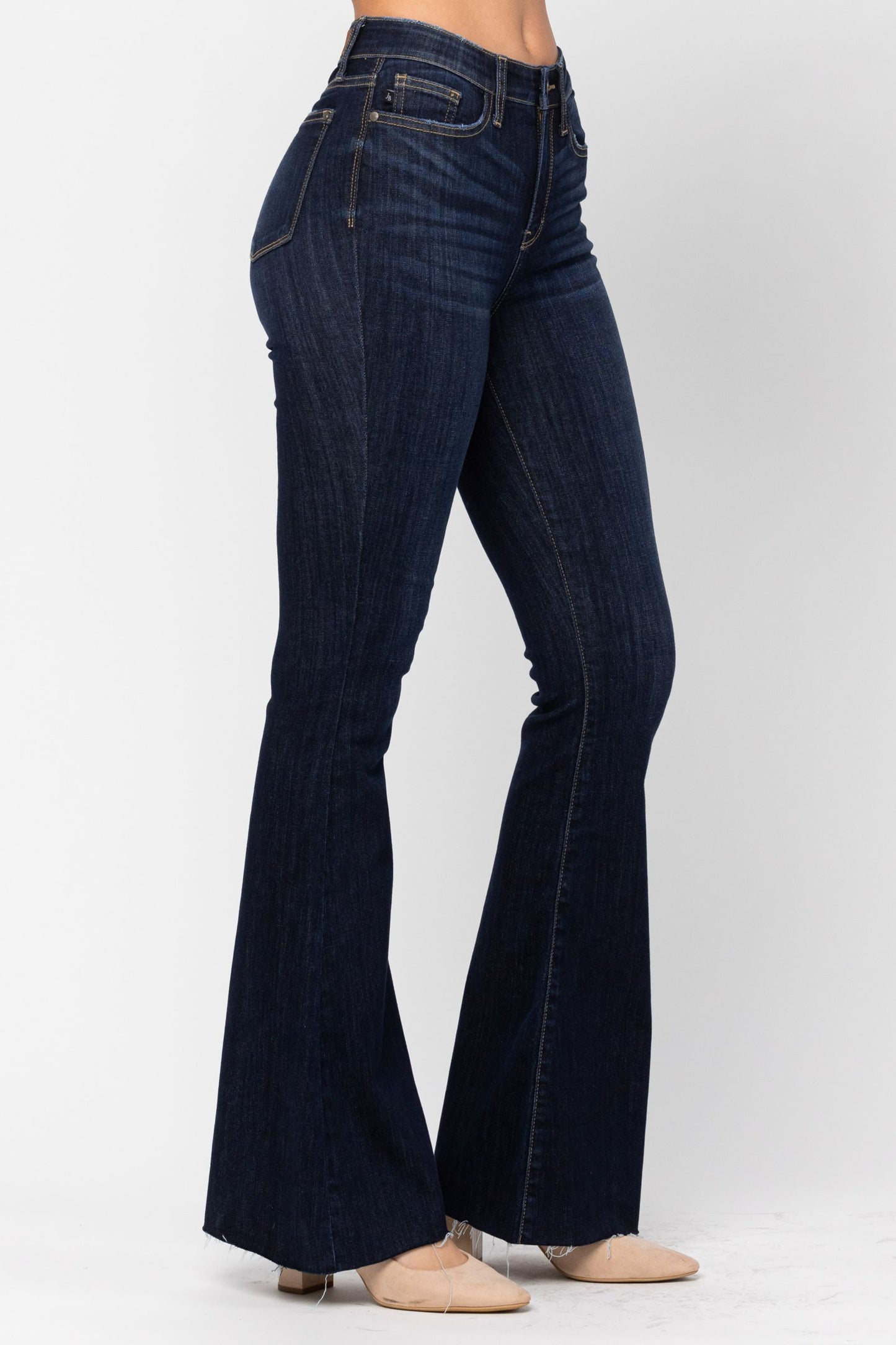 Judy Blue Giselle High Rise Dark Wash Tall Flare Jeans (JB 82343)
