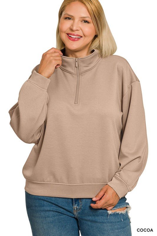Cocoa Lightweight Scuba 1/4 Zip Pullover
