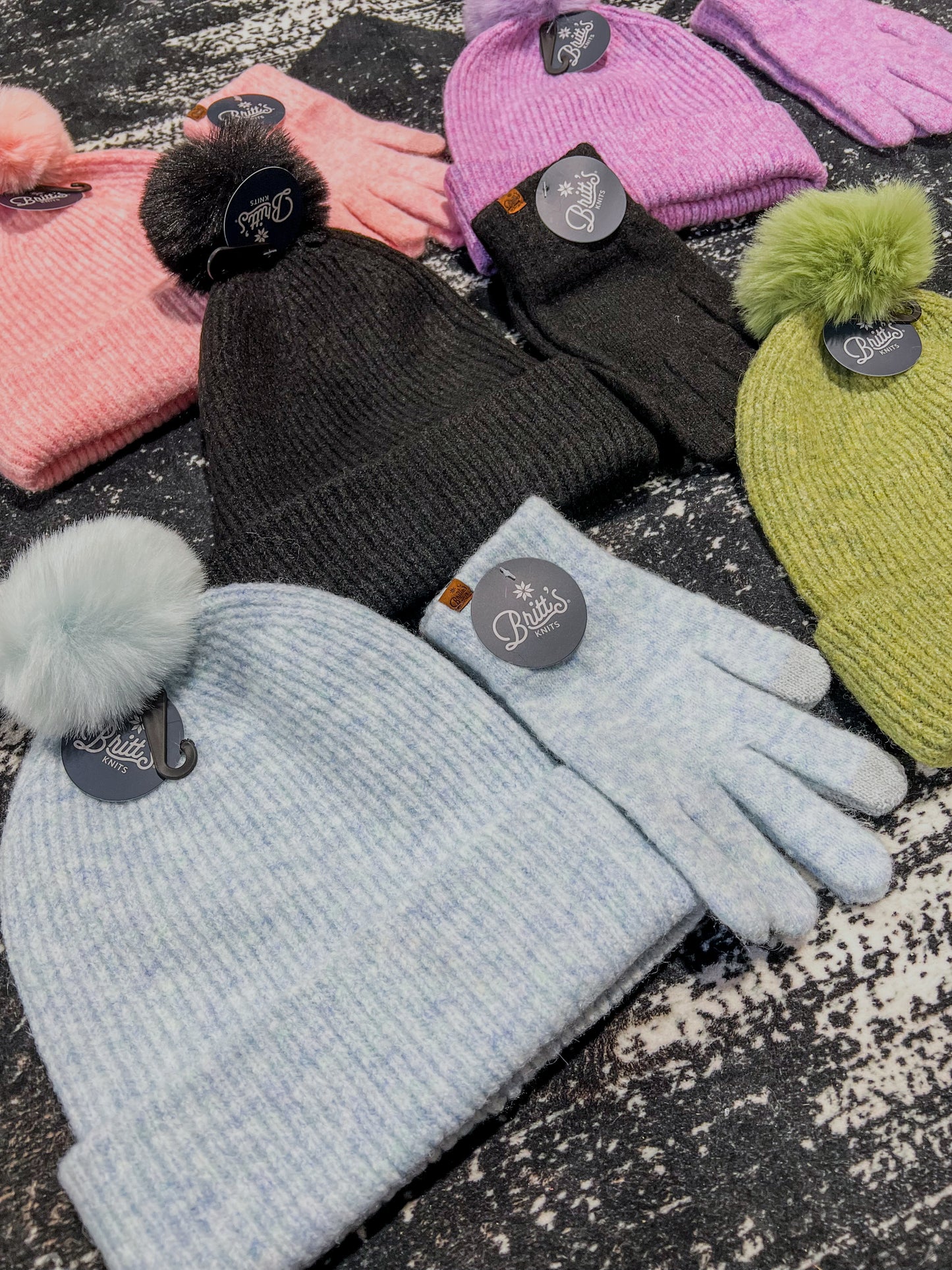 Britt’s Knits Pom Beanies & Gloves