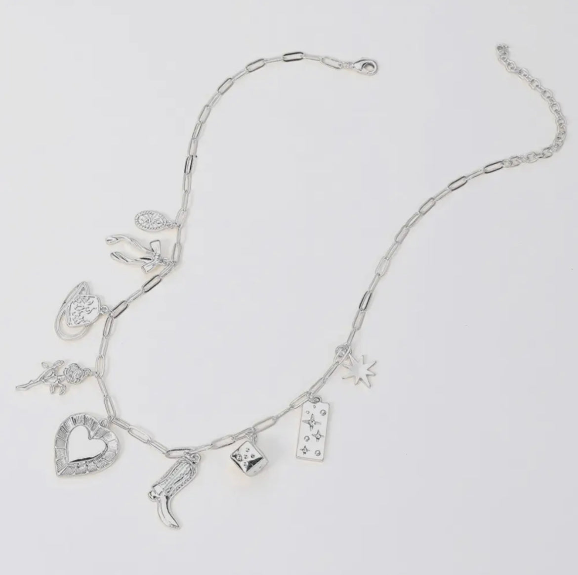 Silver Cowgirl Charms Necklace