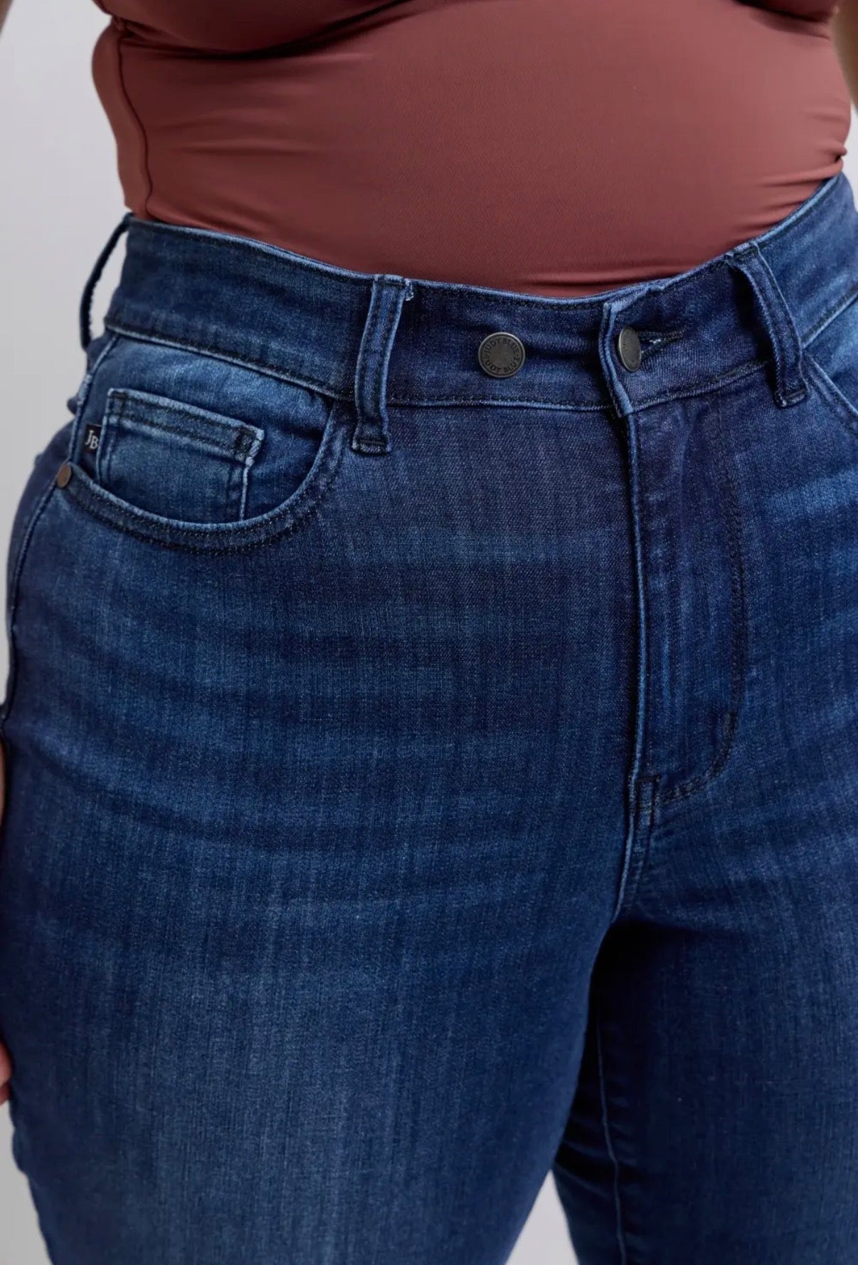 Judy Blue Jenny Mid-Rise Dark Wash Skinny Jeans (JB 82628)