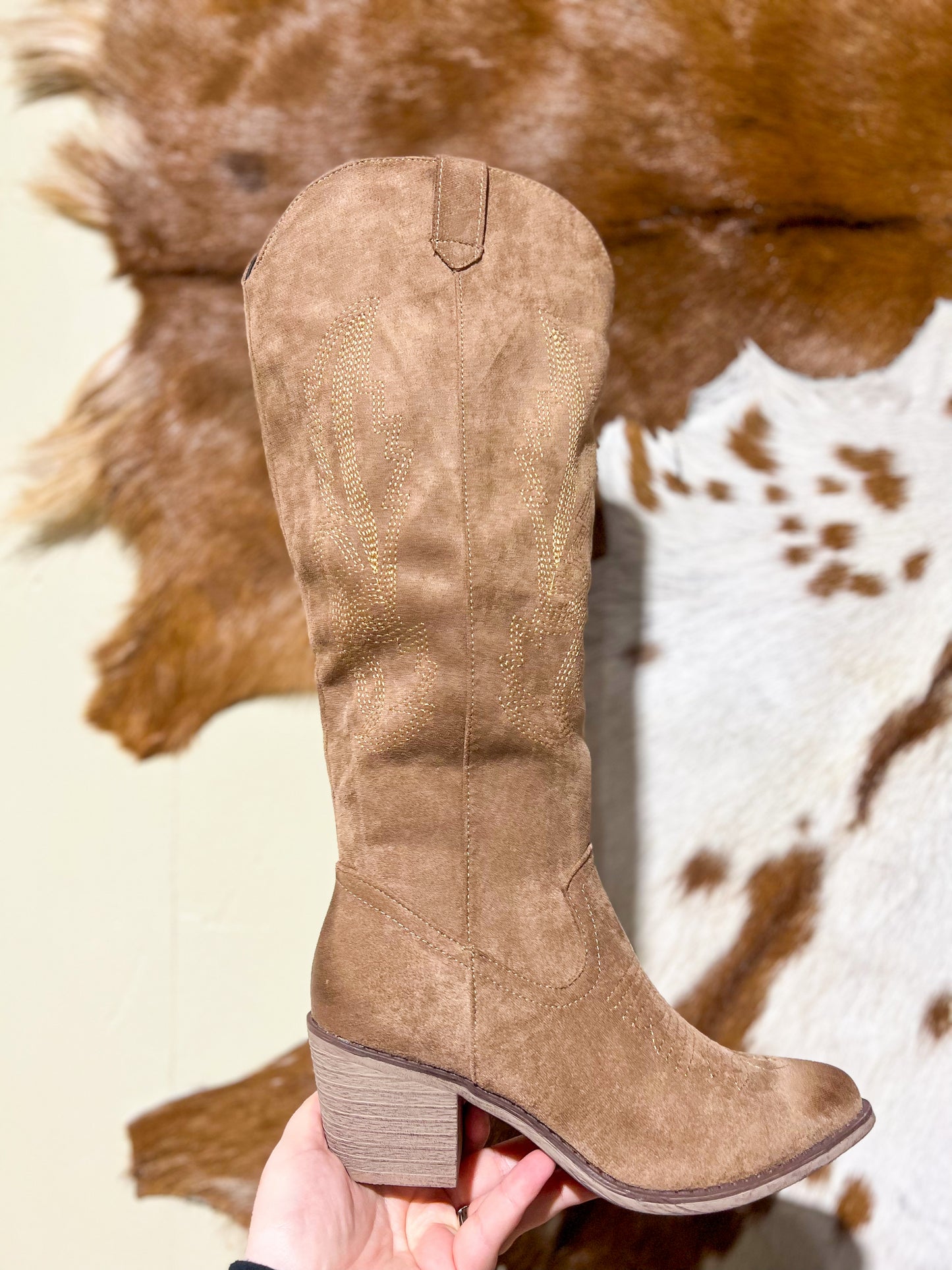 Shania Taupe Tall Boots